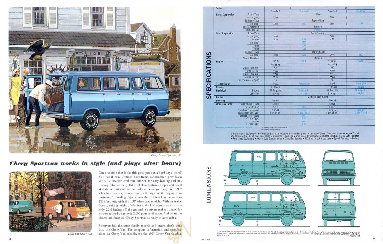 1967 Chevrolet Sportvan Brochure Page 4
